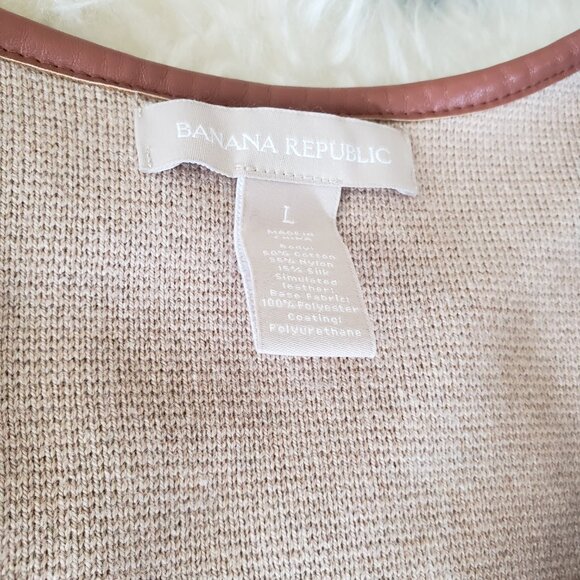 Banana Republic Color Block Open Front Sweater - Size L - Knitted Cardigan - Picture 4 of 11